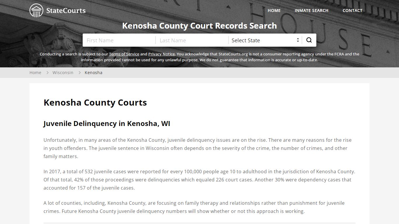 Kenosha County, WI Courts - Records & Cases - StateCourts